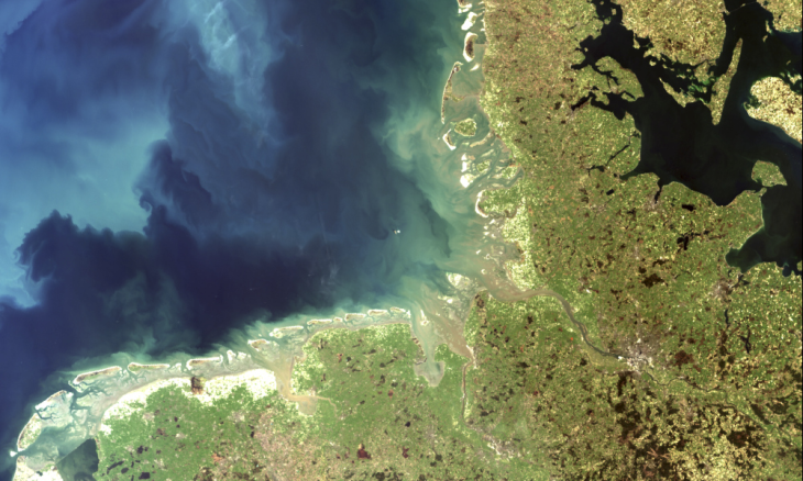 Satellite picture of Northern Germany, including parts of the North and Baltic Sea